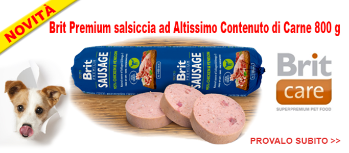 Le salsicce Brit Premium da 800 g come gustosissima alternativa al cibo umido in lattina