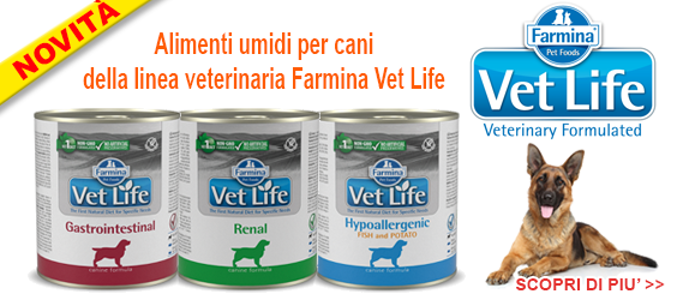 Novità Farmina Vet Life cibo umido per cane